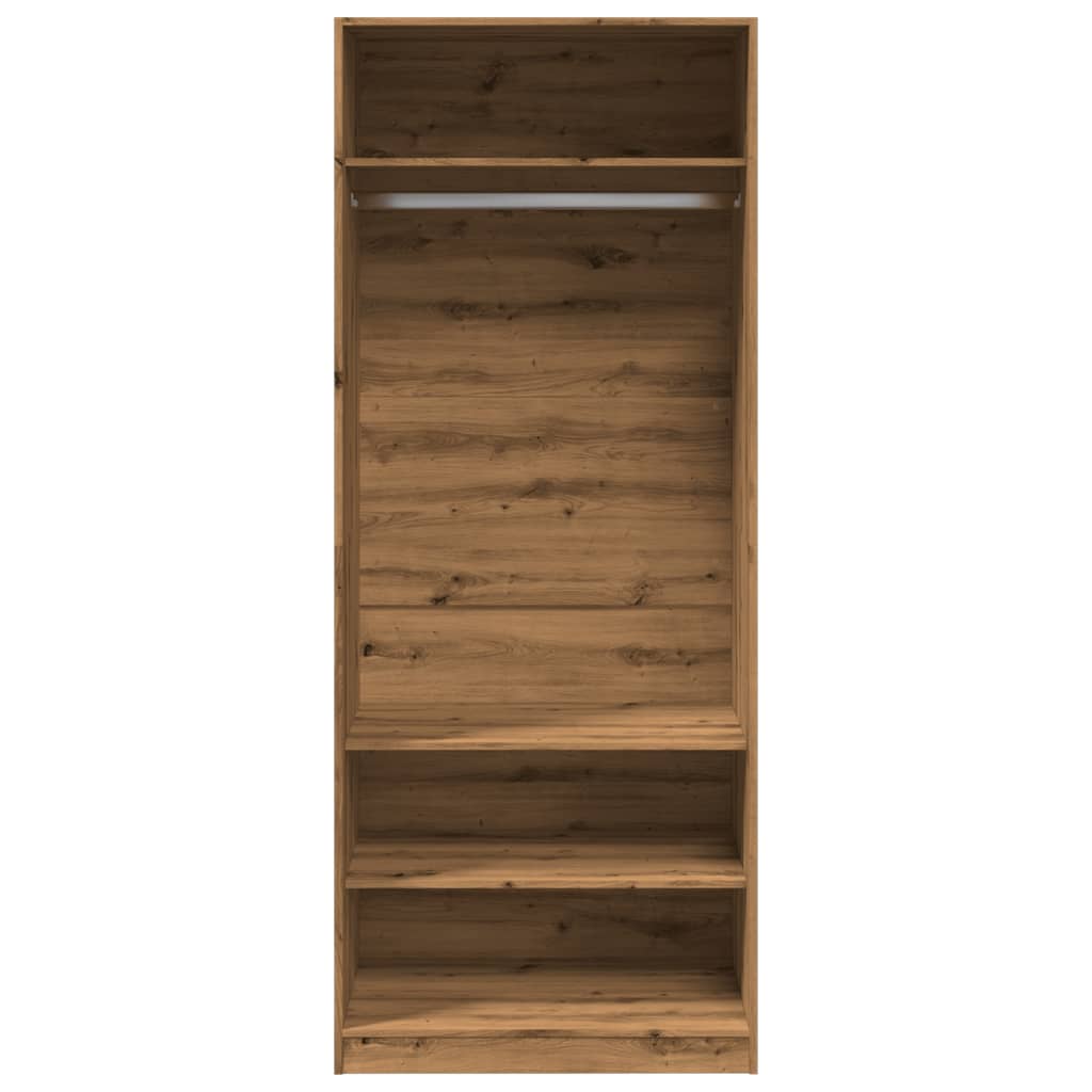 Wardrobe, handcrafted oak, 80x50x200 cm, processed wood