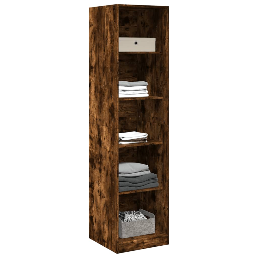 Wardrobe, smoky oak, 50x50x200 cm, engineered wood