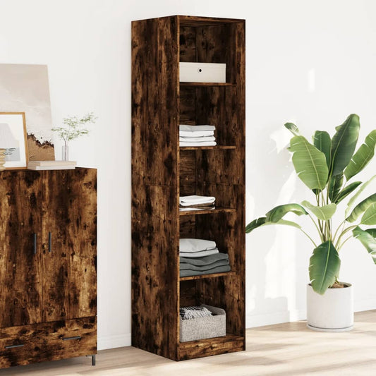 Wardrobe, smoky oak, 50x50x200 cm, engineered wood