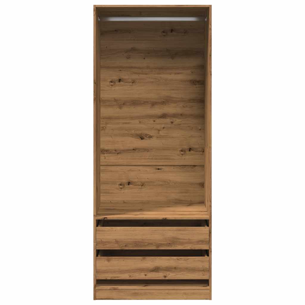 Wardrobe, handcrafted oak, 80x50x200 cm, processed wood