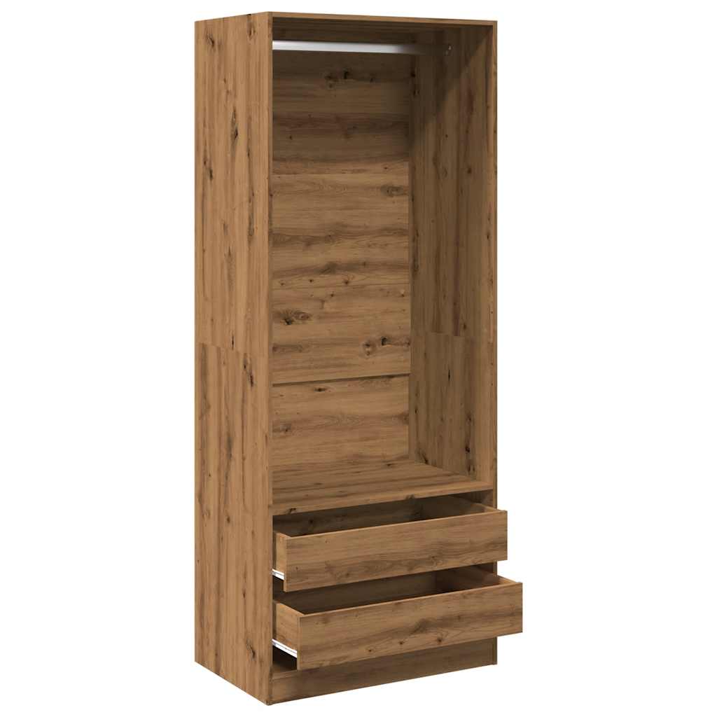 Wardrobe, handcrafted oak, 80x50x200 cm, processed wood