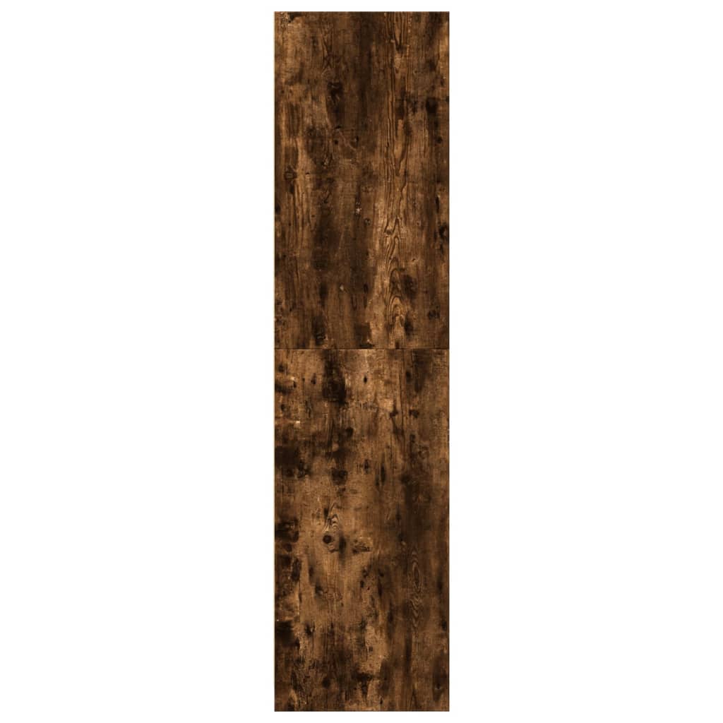 Wardrobe, smoky oak, 80x50x200 cm, processed wood