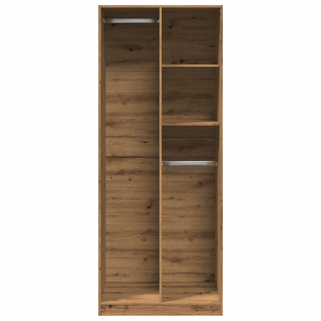 Wardrobe, handcrafted oak, 80x50x200 cm, processed wood