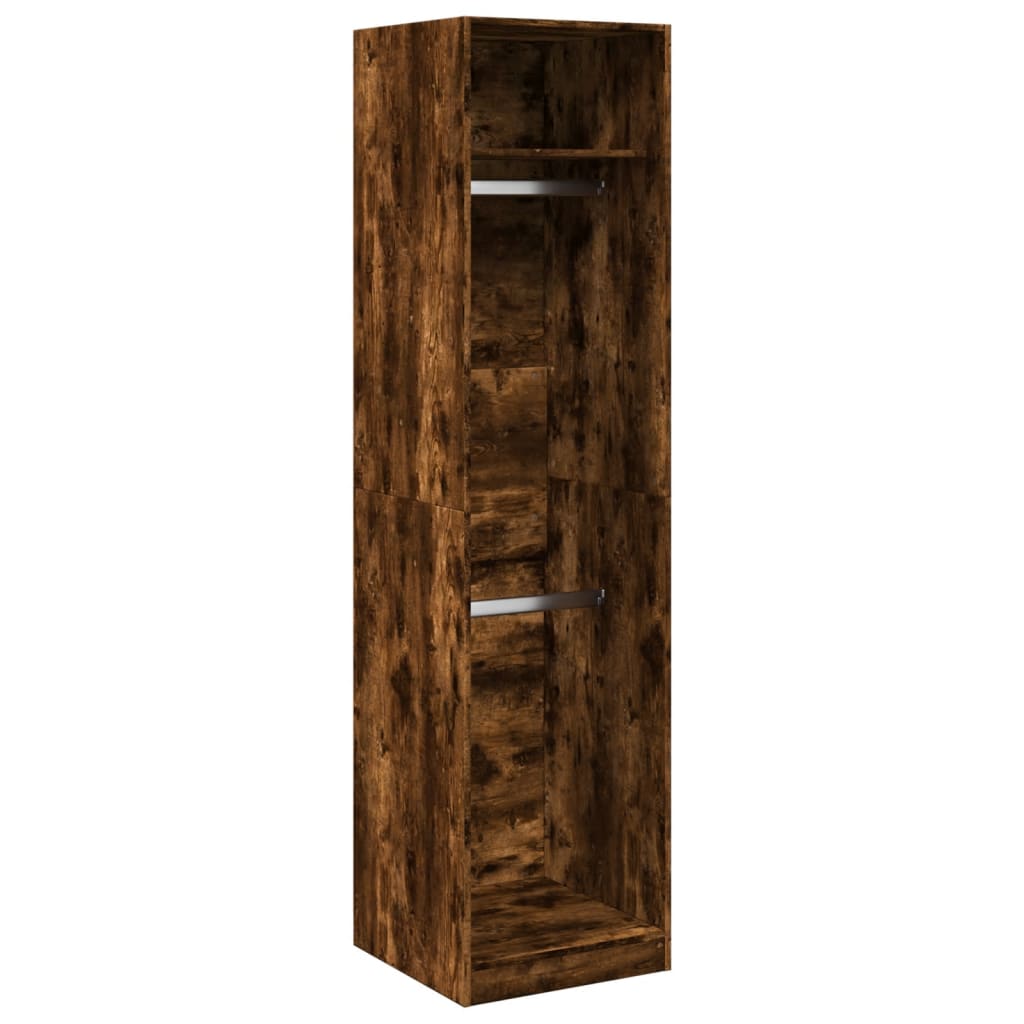 Wardrobe, smoky oak, 50x50x200 cm, engineered wood