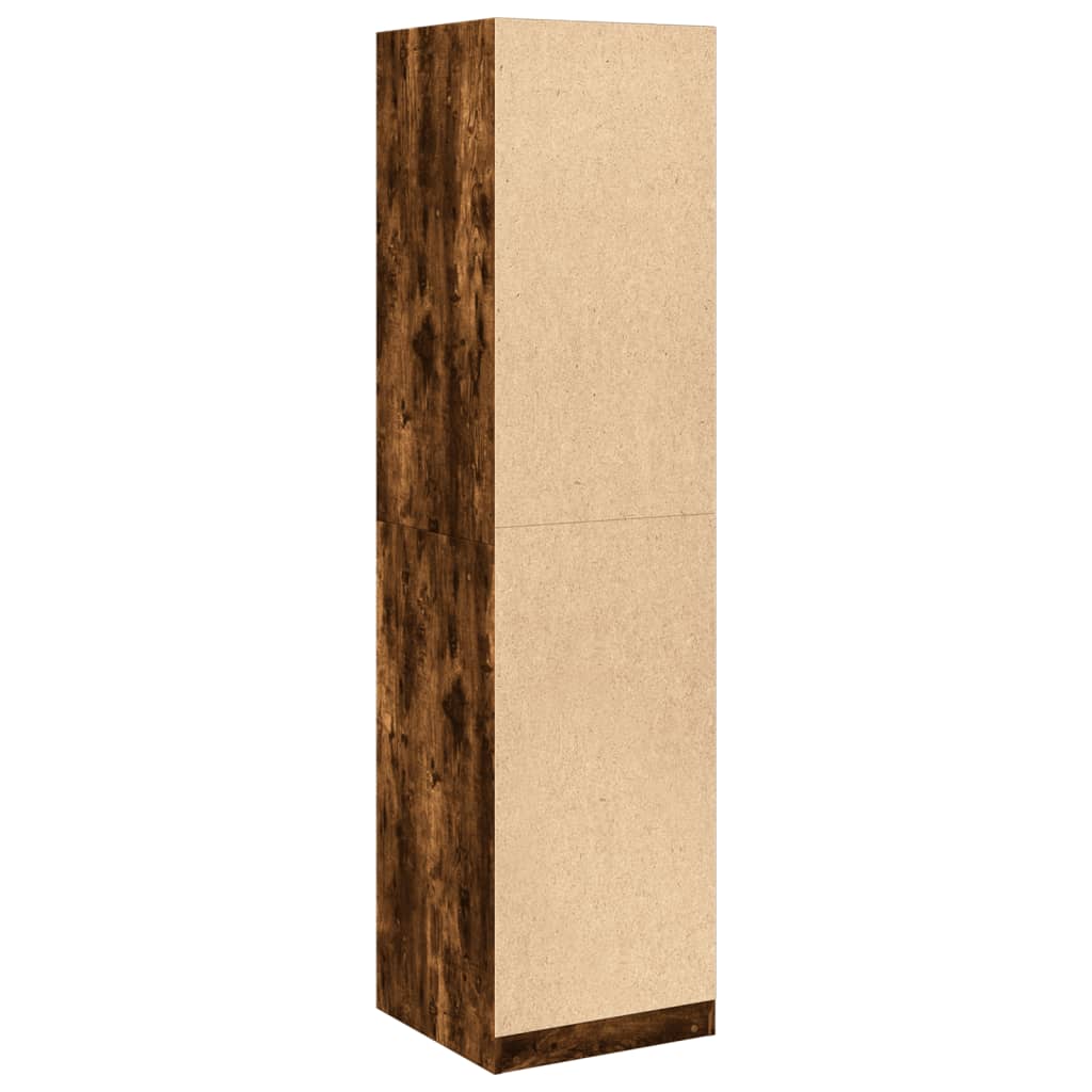 Wardrobe, smoky oak, 50x50x200 cm, engineered wood