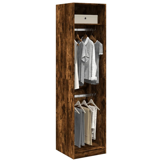 Wardrobe, smoky oak, 50x50x200 cm, engineered wood