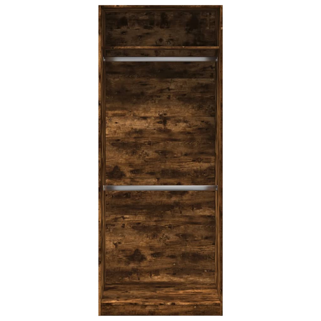 Wardrobe, smoky oak, 80x50x200 cm, processed wood