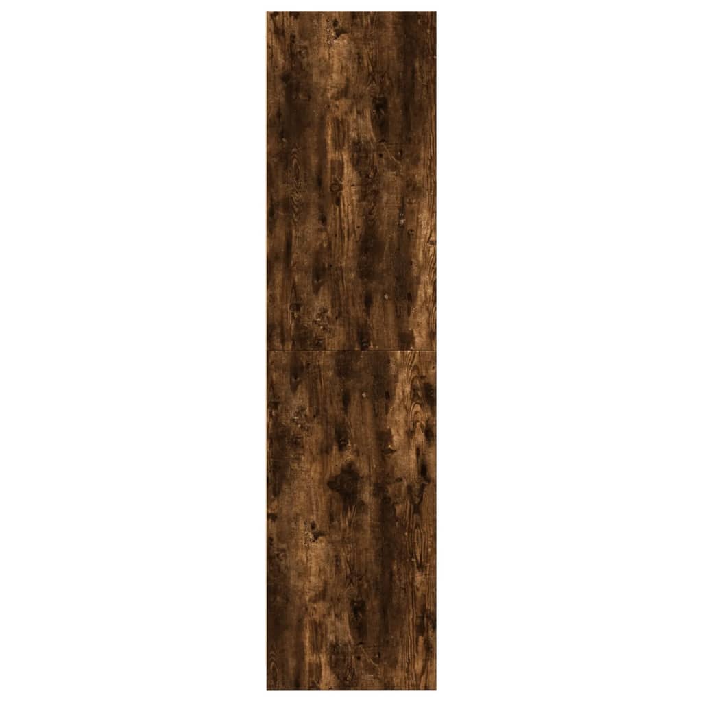 Wardrobe, smoky oak, 80x50x200 cm, processed wood