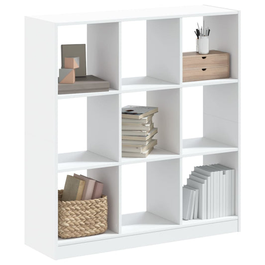 Bookcase, white, 102x32x108 cm, processed wood