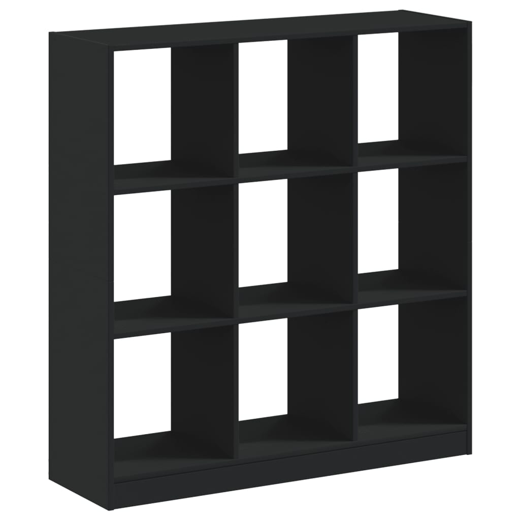 Bookcase, black, 102x32x108 cm, processed wood