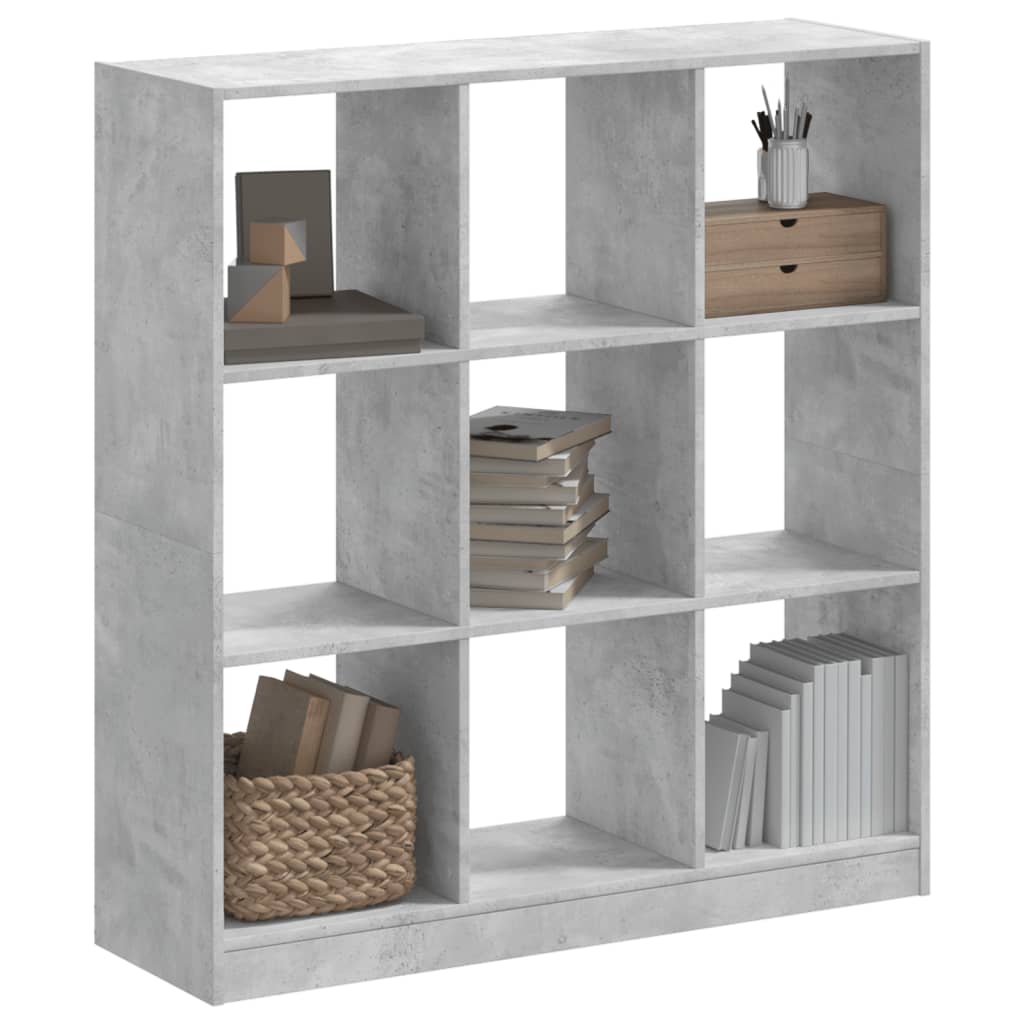 Bookcase, concrete grey, 102x32x108 cm, engineered wood