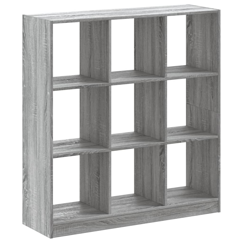 Bookcase, sonoma grey, 102x32x108 cm, engineered wood