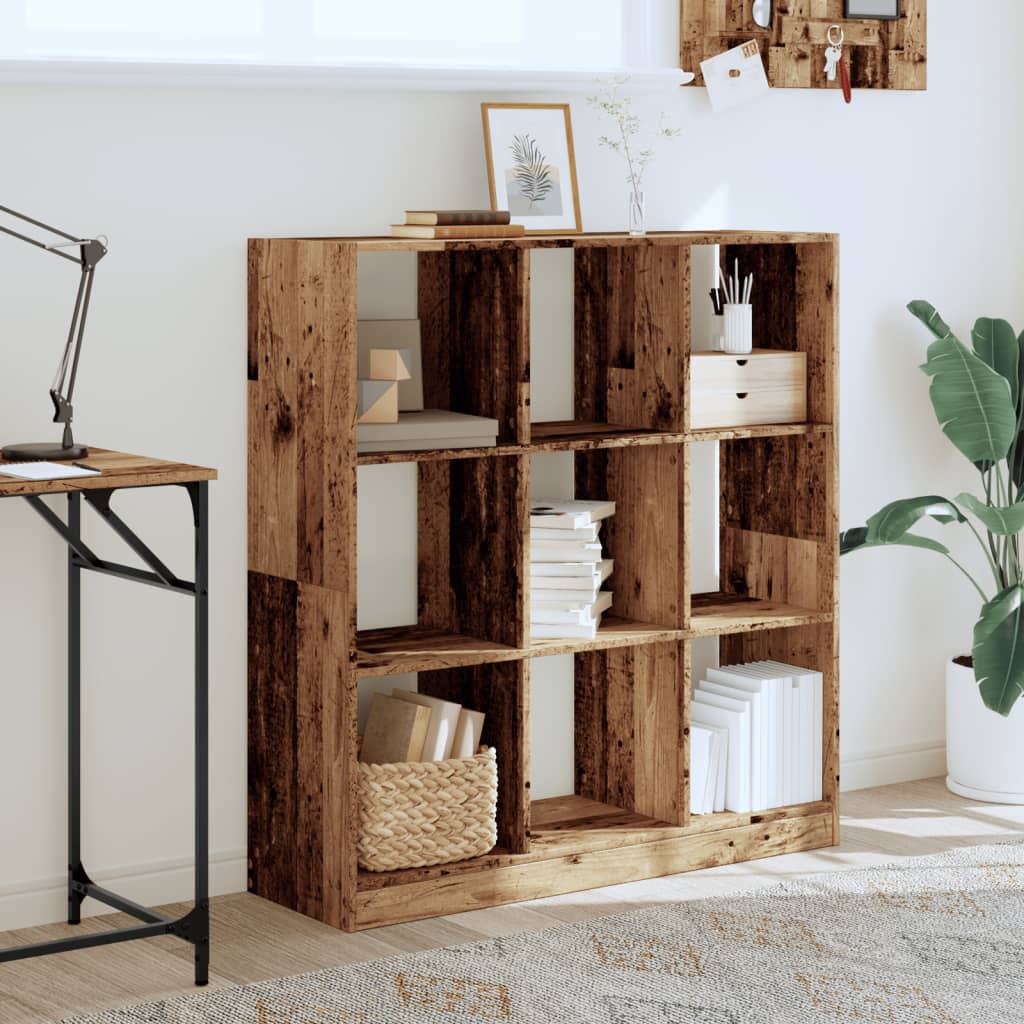 Bookcase, old wood, 102x32x108 cm, processed wood