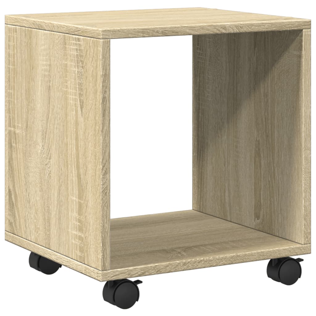 Wardrobe with wheels, sonoma oak, 37x33x42.5 cm, processed wood