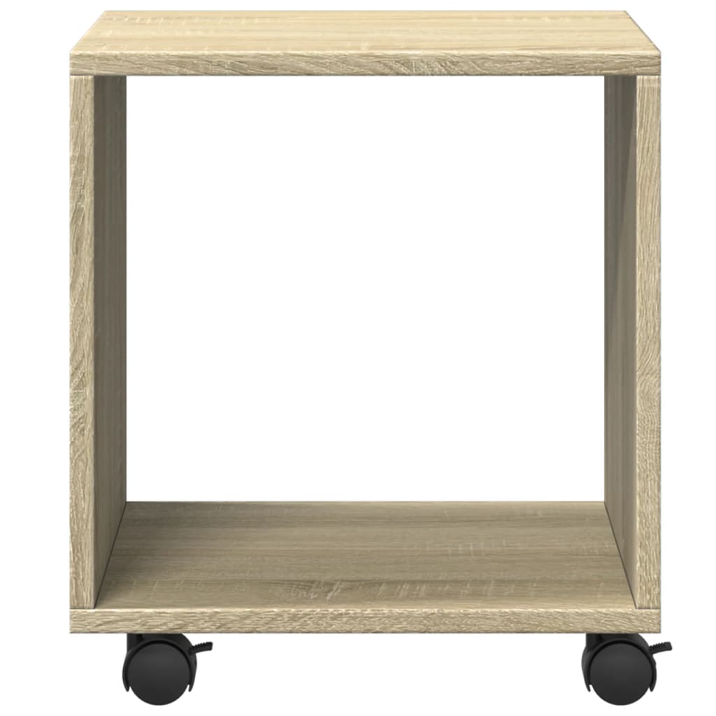 Wardrobe with wheels, sonoma oak, 37x33x42.5 cm, processed wood