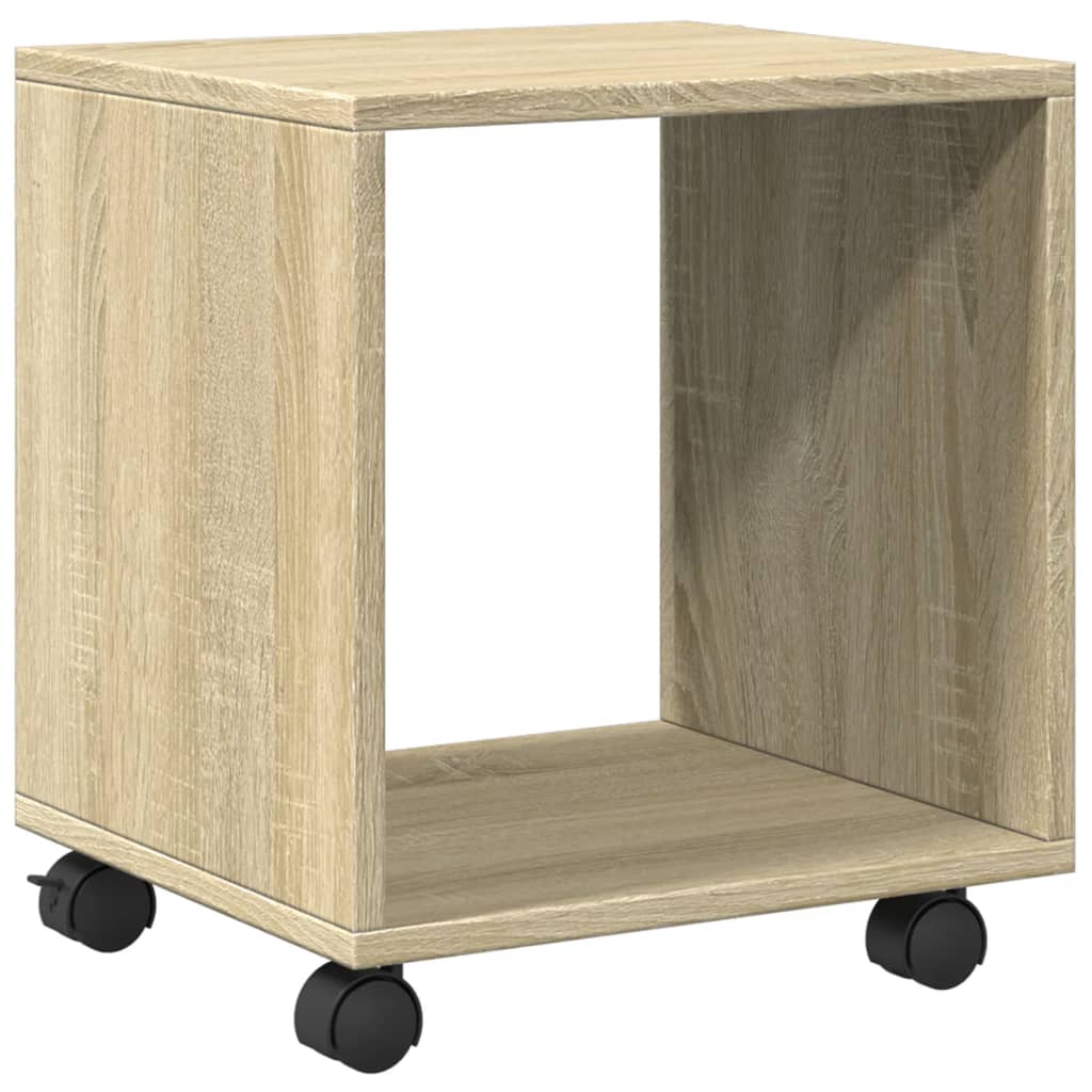 Wardrobe with wheels, sonoma oak, 37x33x42.5 cm, processed wood