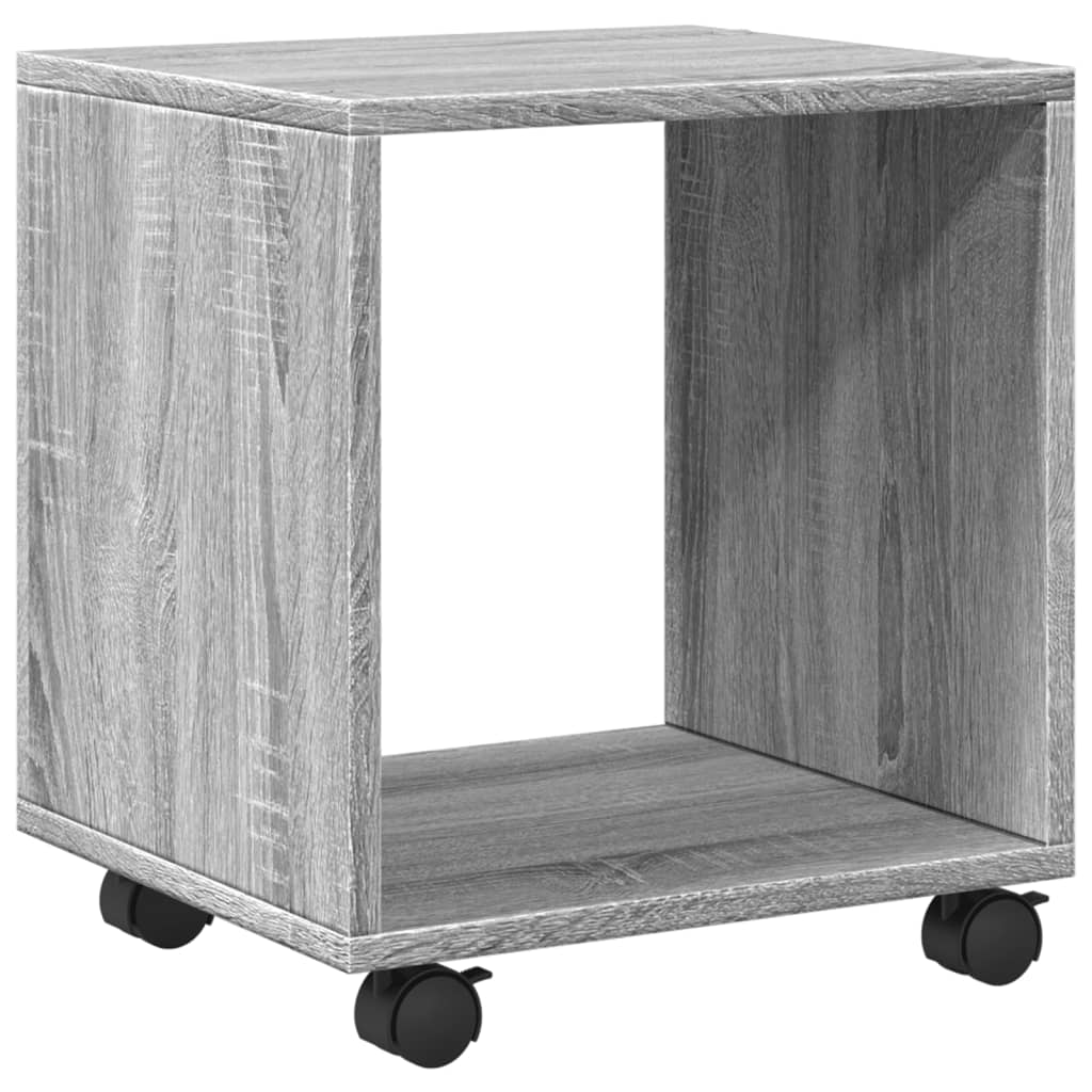 Wardrobe with wheels, sonoma grey, 37x33x42.5 cm, processed wood