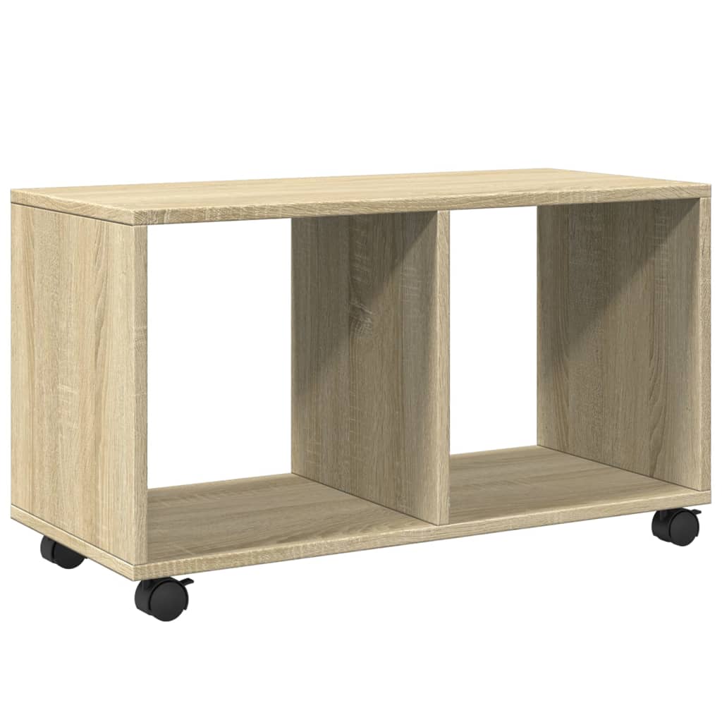 Wardrobe with wheels, sonoma oak, 72x33x42.5 cm, processed wood