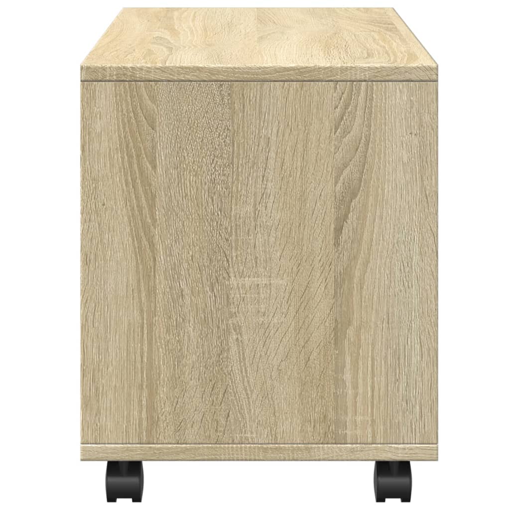 Wardrobe with wheels, sonoma oak, 72x33x42.5 cm, processed wood