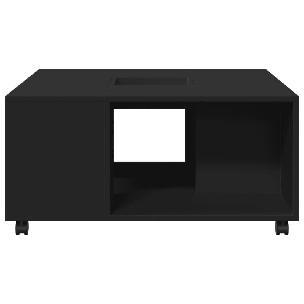 Coffee table, black, 80x80x40 cm, processed wood