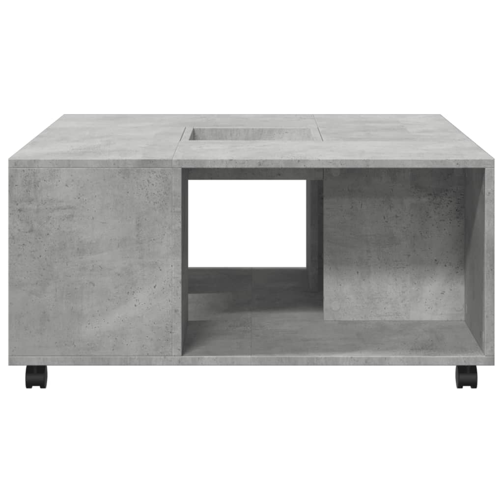 Coffee table, concrete grey, 80x80x40 cm, processed wood