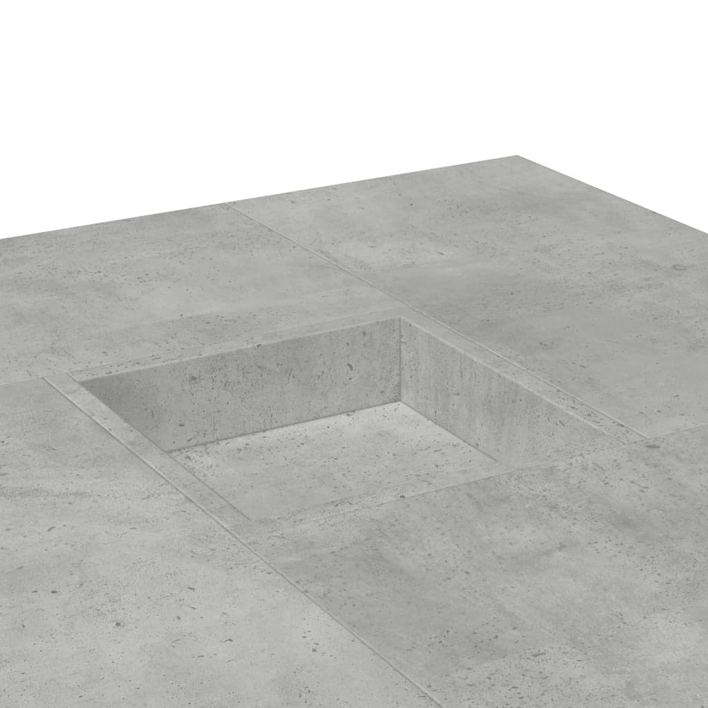 Coffee table, concrete grey, 80x80x40 cm, processed wood