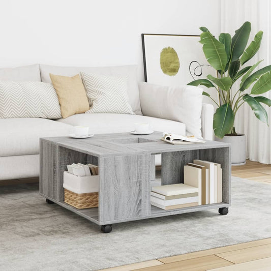 Coffee table, sonoma grey, 80x80x40 cm, composite wood