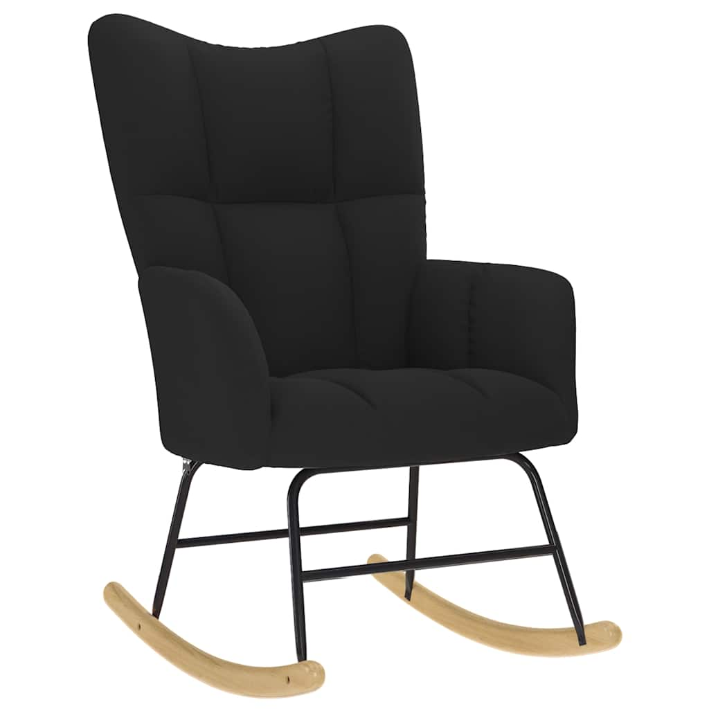 Rocking chair, black, textile