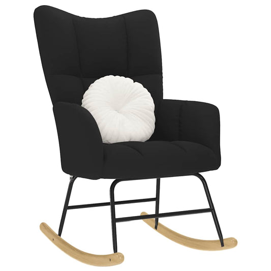 Rocking chair, black, textile