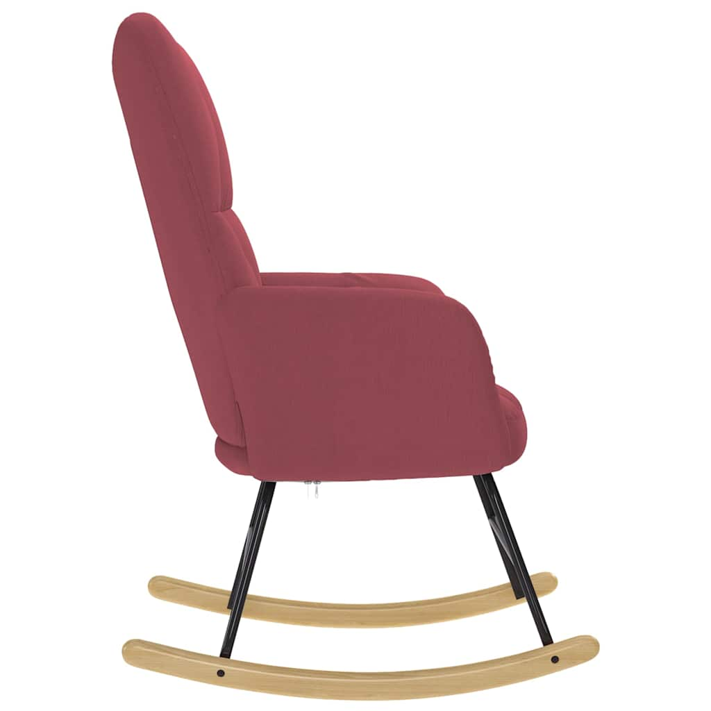 Rocking chair, wine red, textile