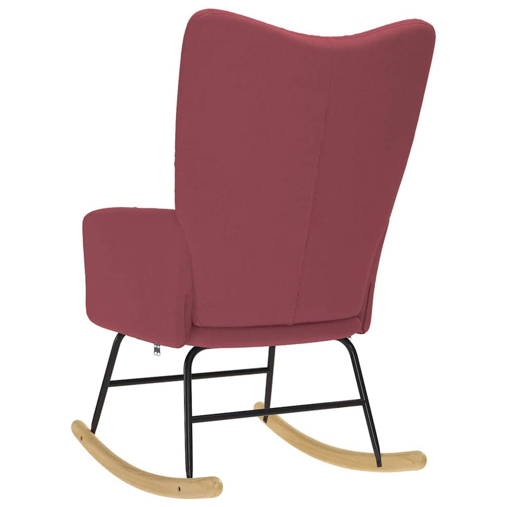 Rocking chair, wine red, textile