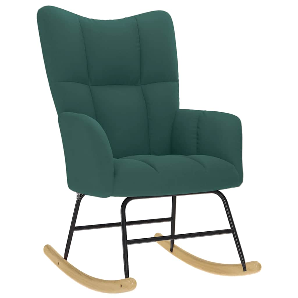 Rocking chair, dark green, textile