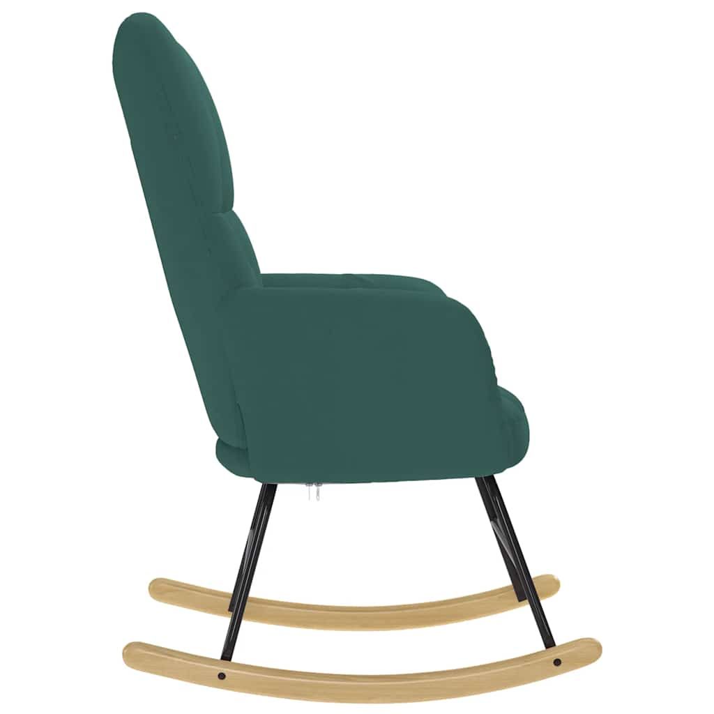 Rocking chair, dark green, textile