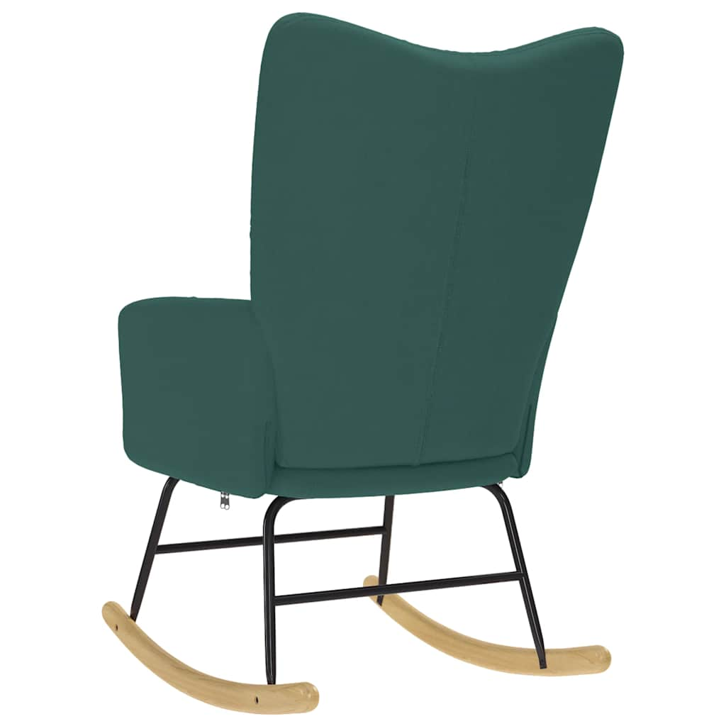 Rocking chair, dark green, textile