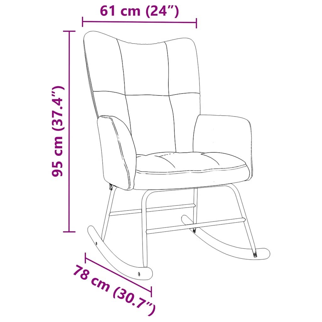 Scaun balansoar, verde închis, material textil