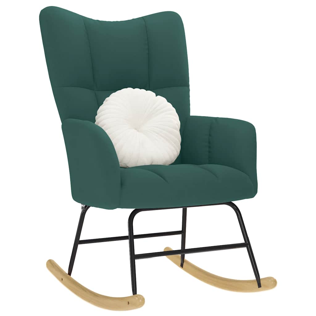 Rocking chair, dark green, textile