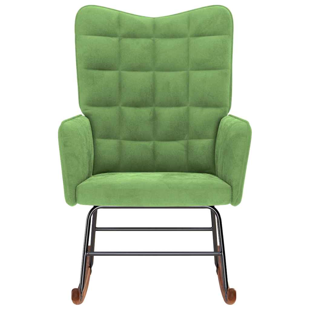 Rocking chair, light green, velvet