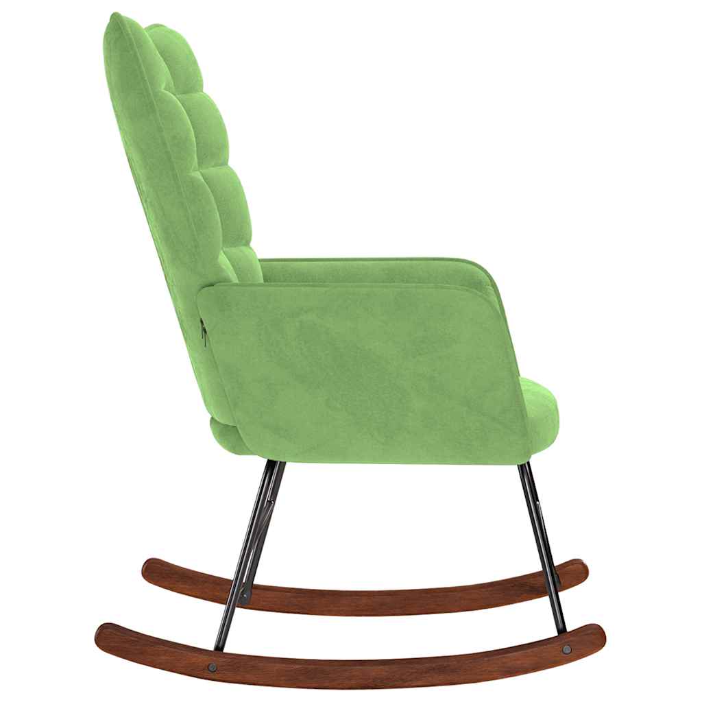 Rocking chair, light green, velvet