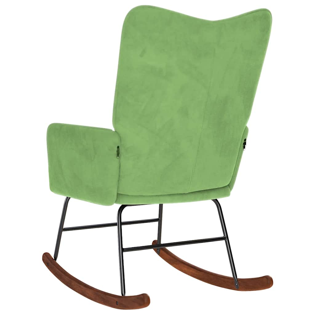 Rocking chair, light green, velvet