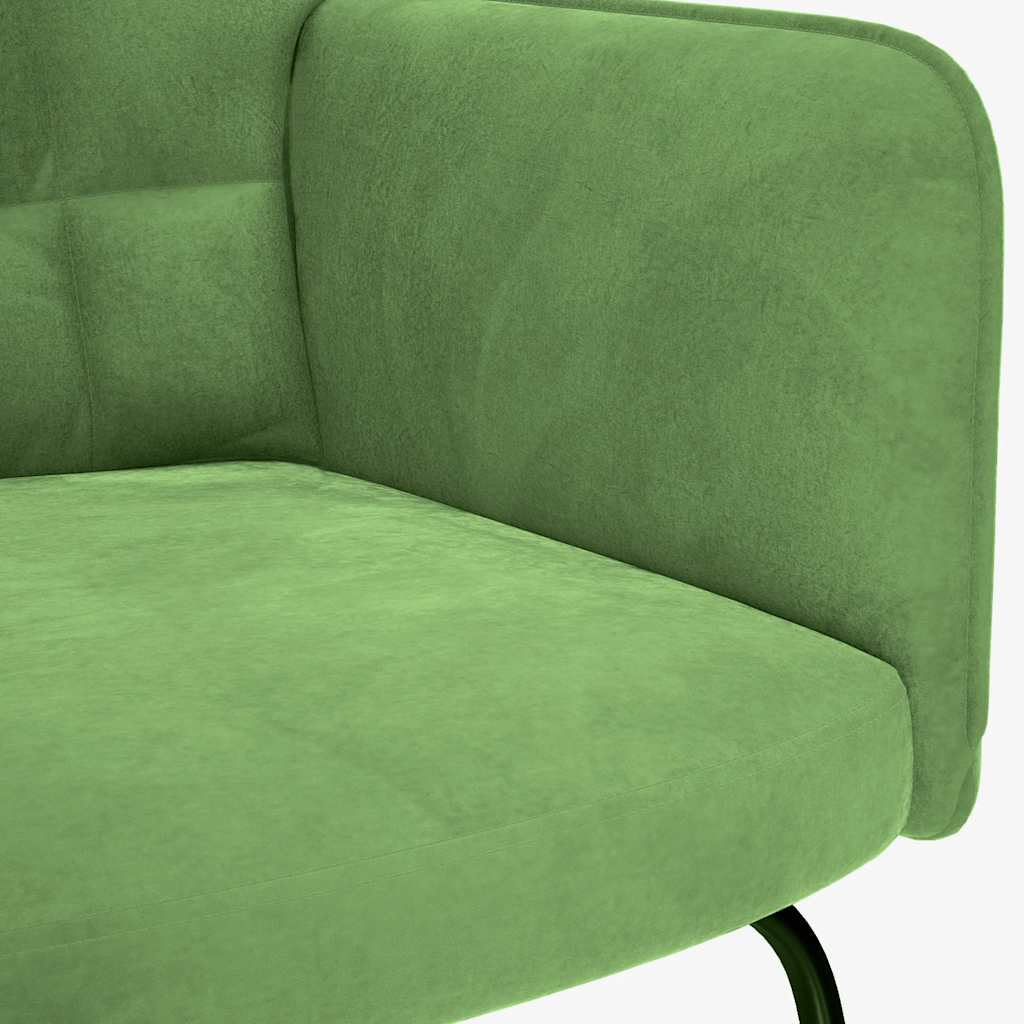 Rocking chair, light green, velvet