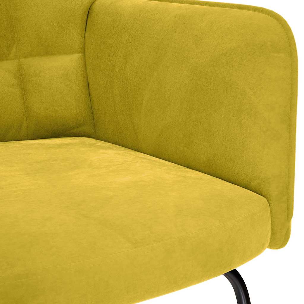 Rocking chair, yellow, velvet