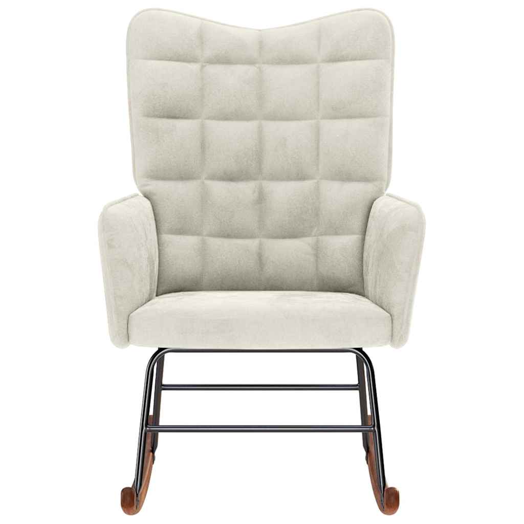 Rocking chair, cream, velvet