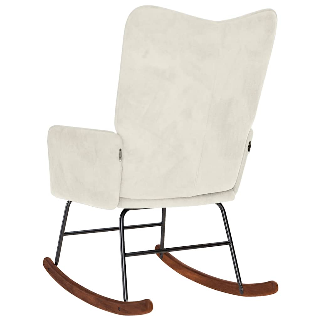 Rocking chair, cream, velvet