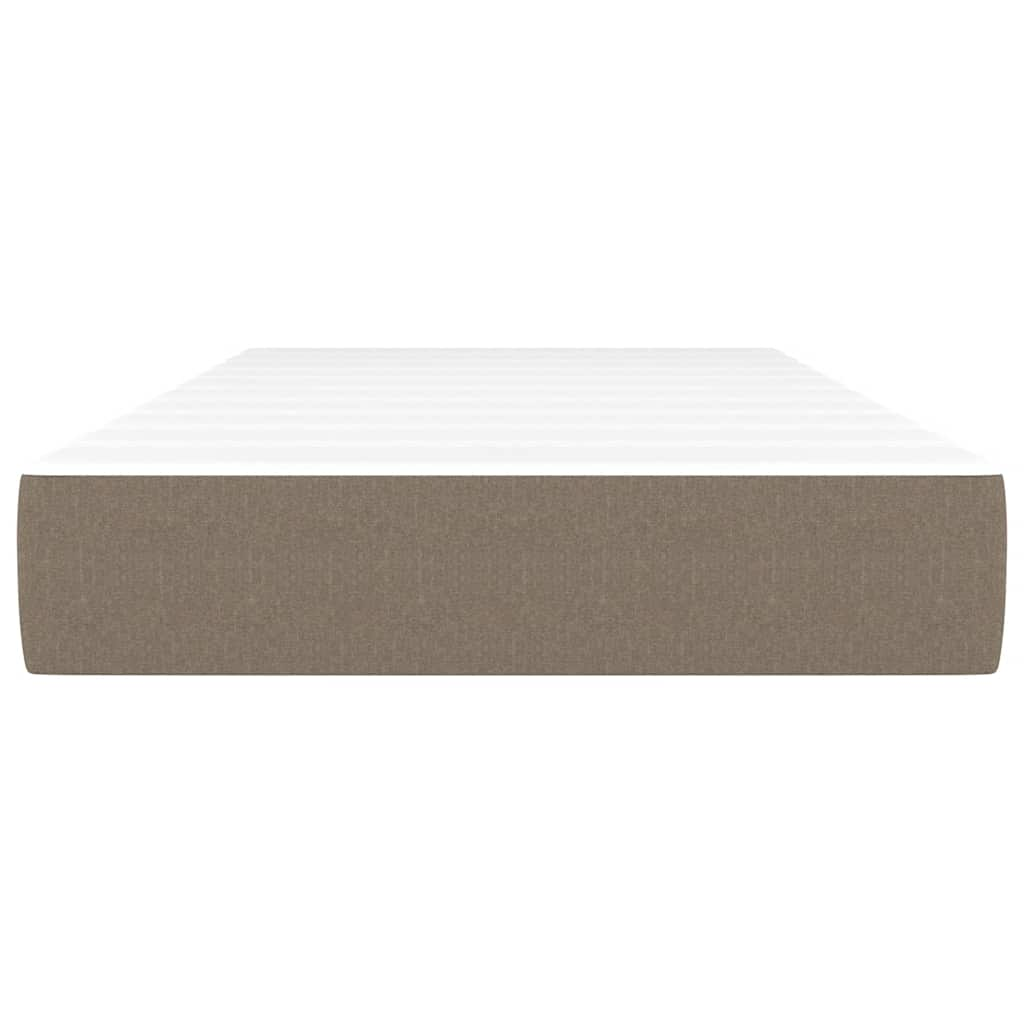 Children's pocket spring mattress, taupe grey 80x160 cm textile