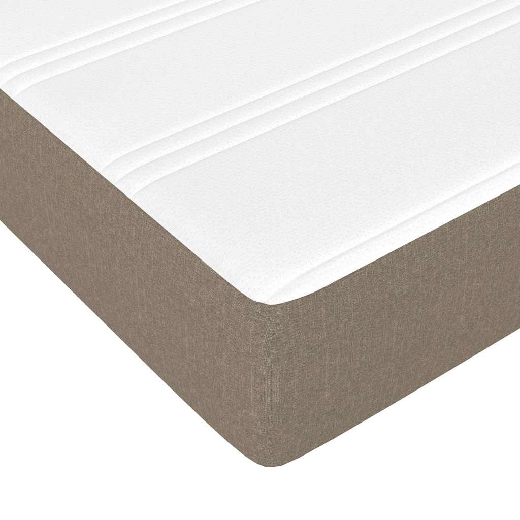 Children's pocket spring mattress, taupe grey 80x160 cm textile