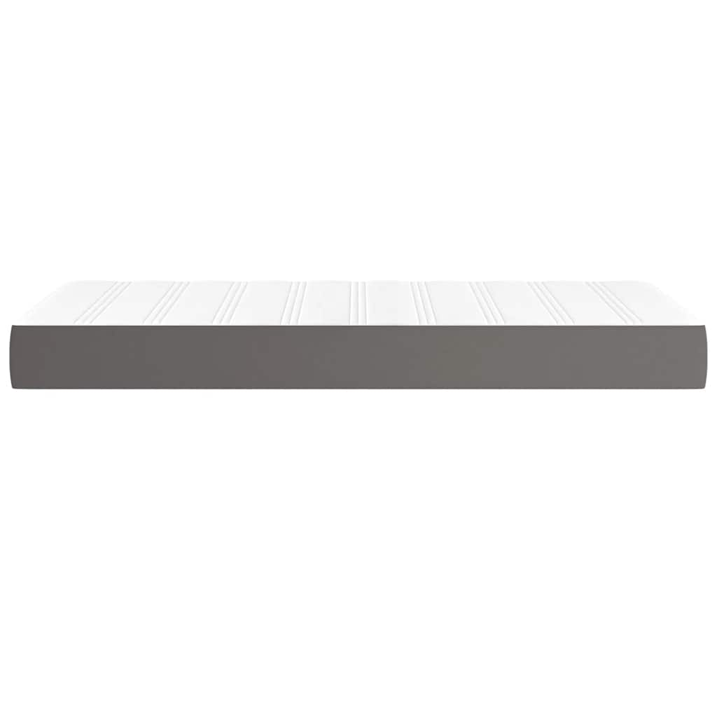 Grey pocket spring mattress for children 80x160 cm artificial leather