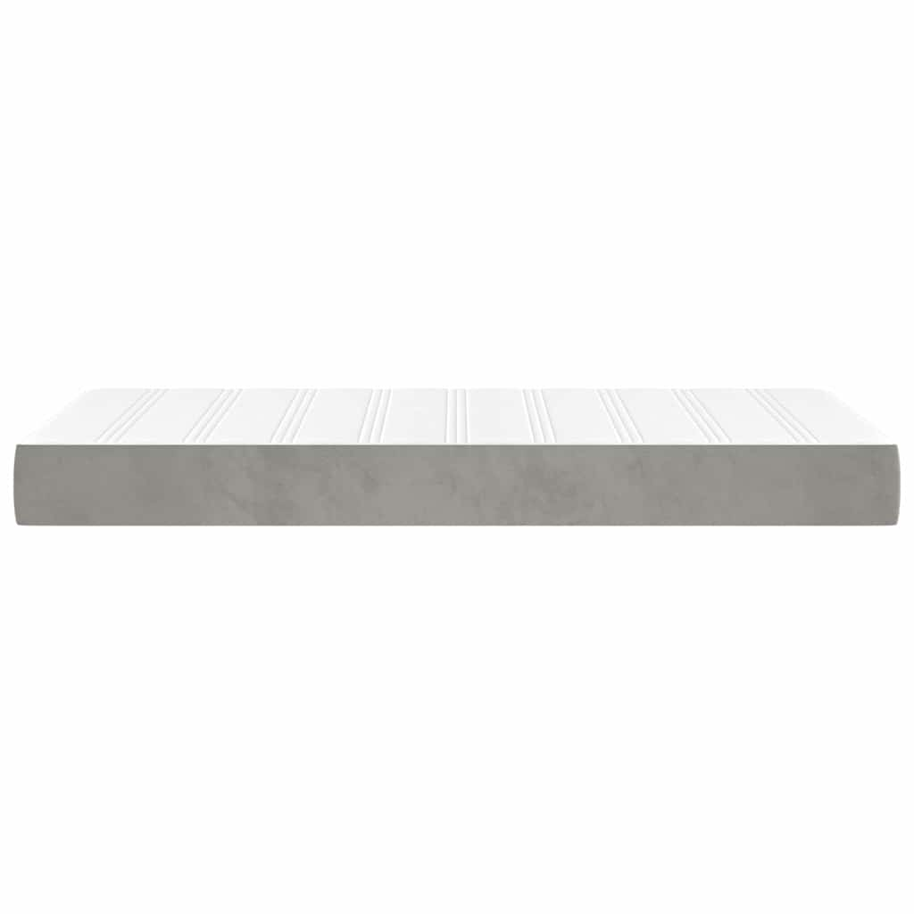 Children's pocket spring mattress, light gray 80x160cm velvet