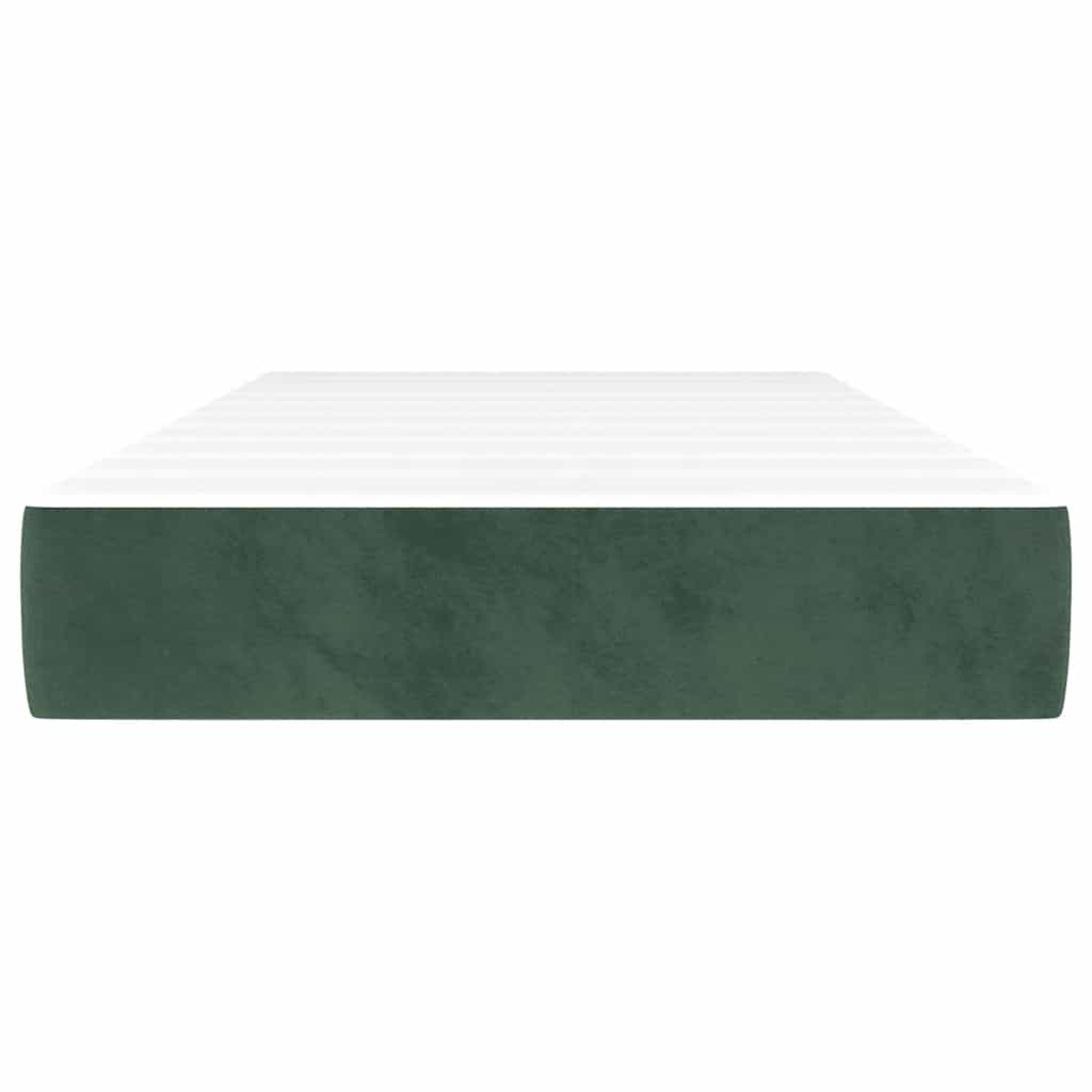 Children's pocket spring mattress, dark green 80x160 cm velvet