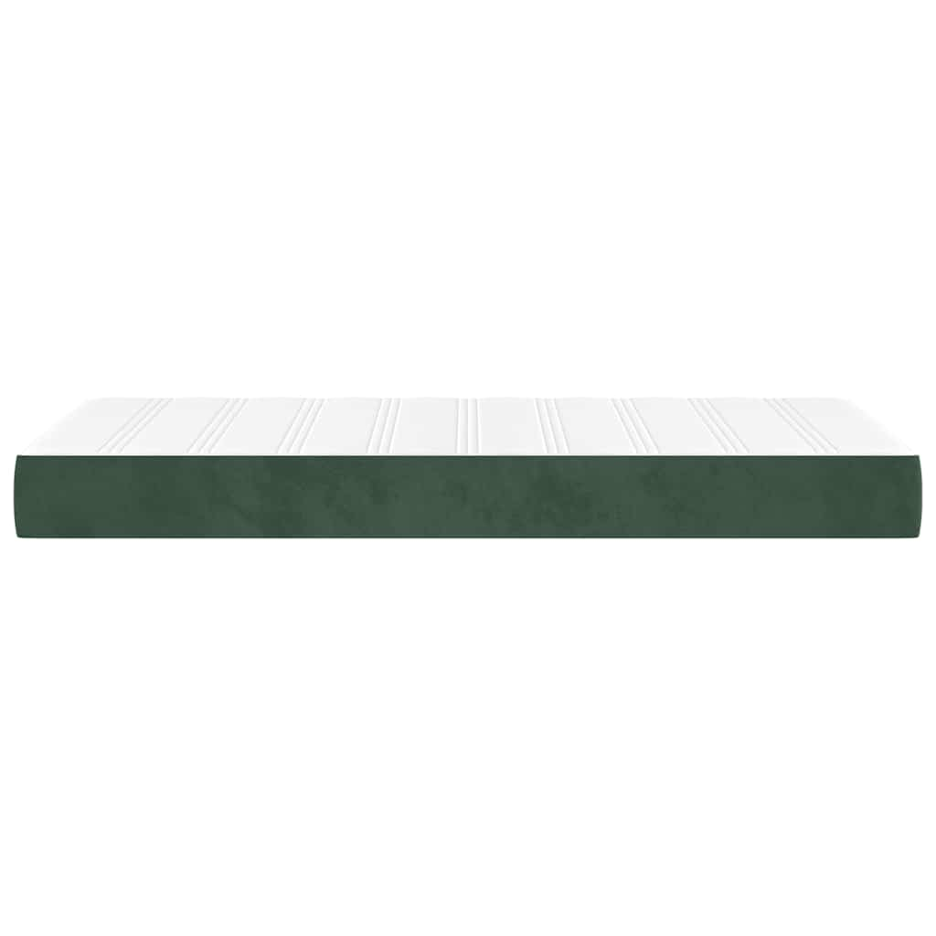 Children's pocket spring mattress, dark green 80x160 cm velvet