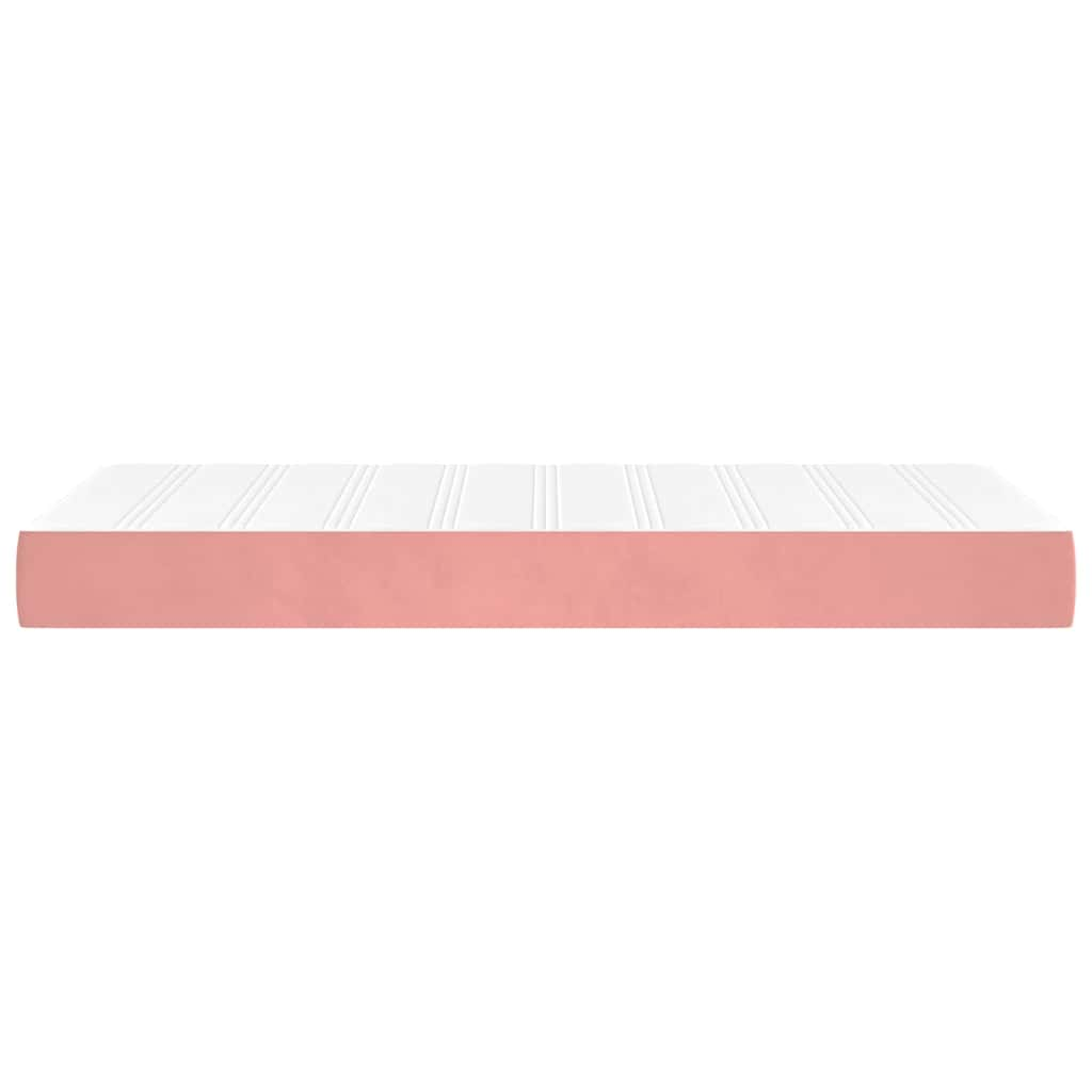 Children's pocket spring mattress, pink 80x160 cm velvet